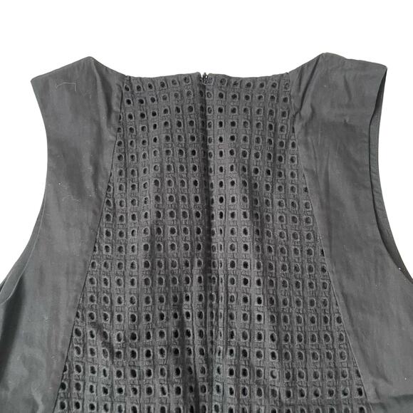 Theory Bell R Tank Blouse Eyelet Black M $140 - Picture 8 of 10